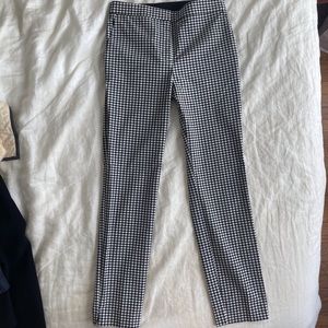 Zara gingham checked slim ankle pant